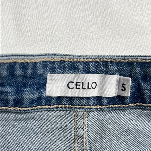 Cello Blue Frayed Hem Mini Skirt - Picture 4 of 5